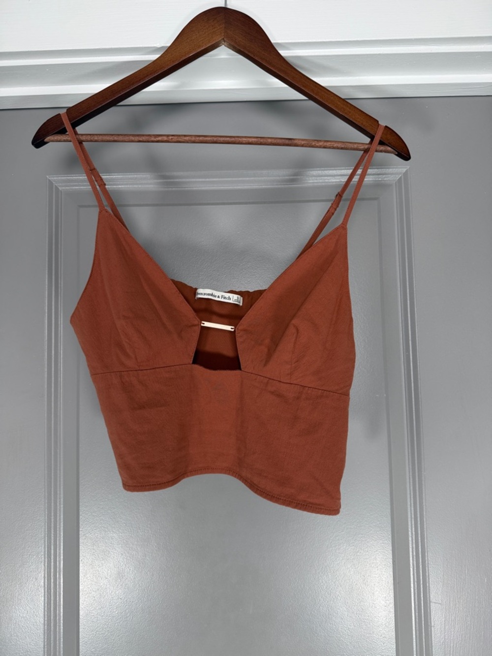 Abercrombie & Fitch Rust Orange Cropped Tank Top